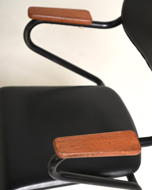 Sedia in teak di design scandinavo, anni '50
