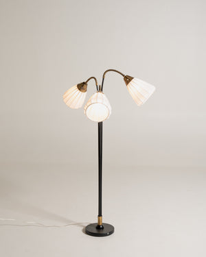Lampada da terra svedese a tre luci, anni ’50