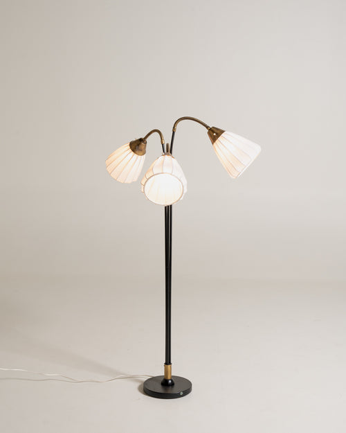 Lampada da terra svedese a tre luci, anni ’50