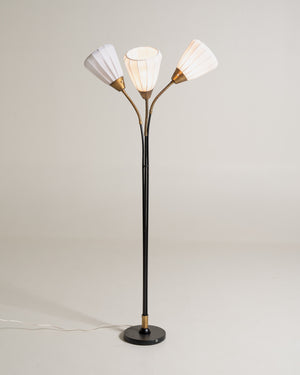 Lampada da terra svedese a tre luci, anni ’50