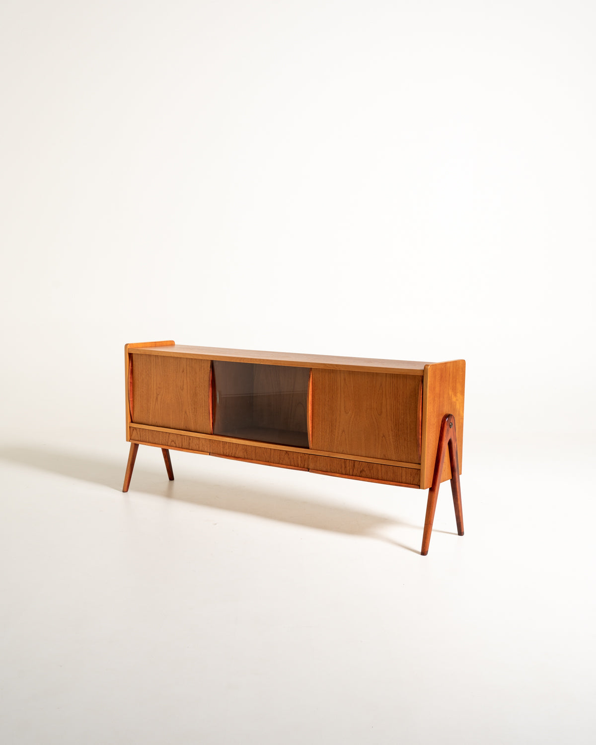 Sideboard in teak e rovere di Bengt Ruda, anni ’50/’60