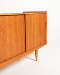 Sideboard scandinavo in teak e rovere, anni ’50/’60