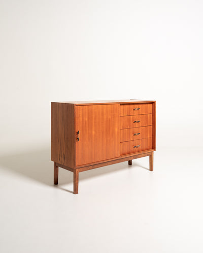 Sideboard scandinavo in teak, anni ’50/’60