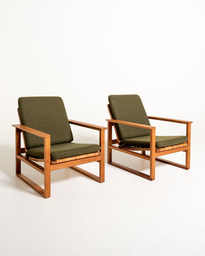 Coppia di poltrone “Medestolen” di Børge Mogensen per Fredericia, 1956-57