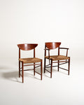 Otto sedie 316/317 di Hvidt & Mølgaard-Nielsen per Søborg, anni ’50/’60