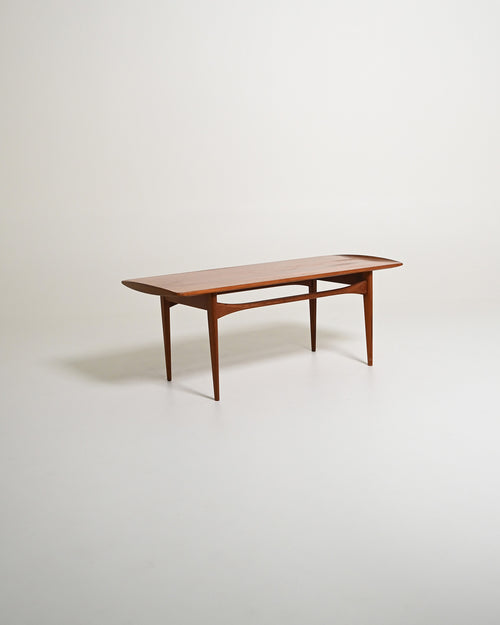 Tavolino da caffè di Tove & Edvard Kind-Larsen in teak, Danimarca, anni '60