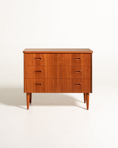 Cassettiera scandinava in teak anni '50/'60