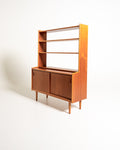 Libreria con scrittoio scandinava in teak, anni ’60