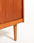 Libreria con scrittoio scandinava in teak, anni ’60