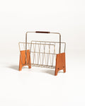 Portariviste scandinavo in teak e ottone, anni ’60
