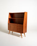 Libreria in teak con scrivania estraibile, Svezia, anni ’50/’60