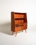 Libreria in teak con scrivania estraibile, Svezia, anni ’50/’60