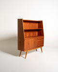 Libreria in teak con scrivania estraibile, Svezia, anni ’50/’60