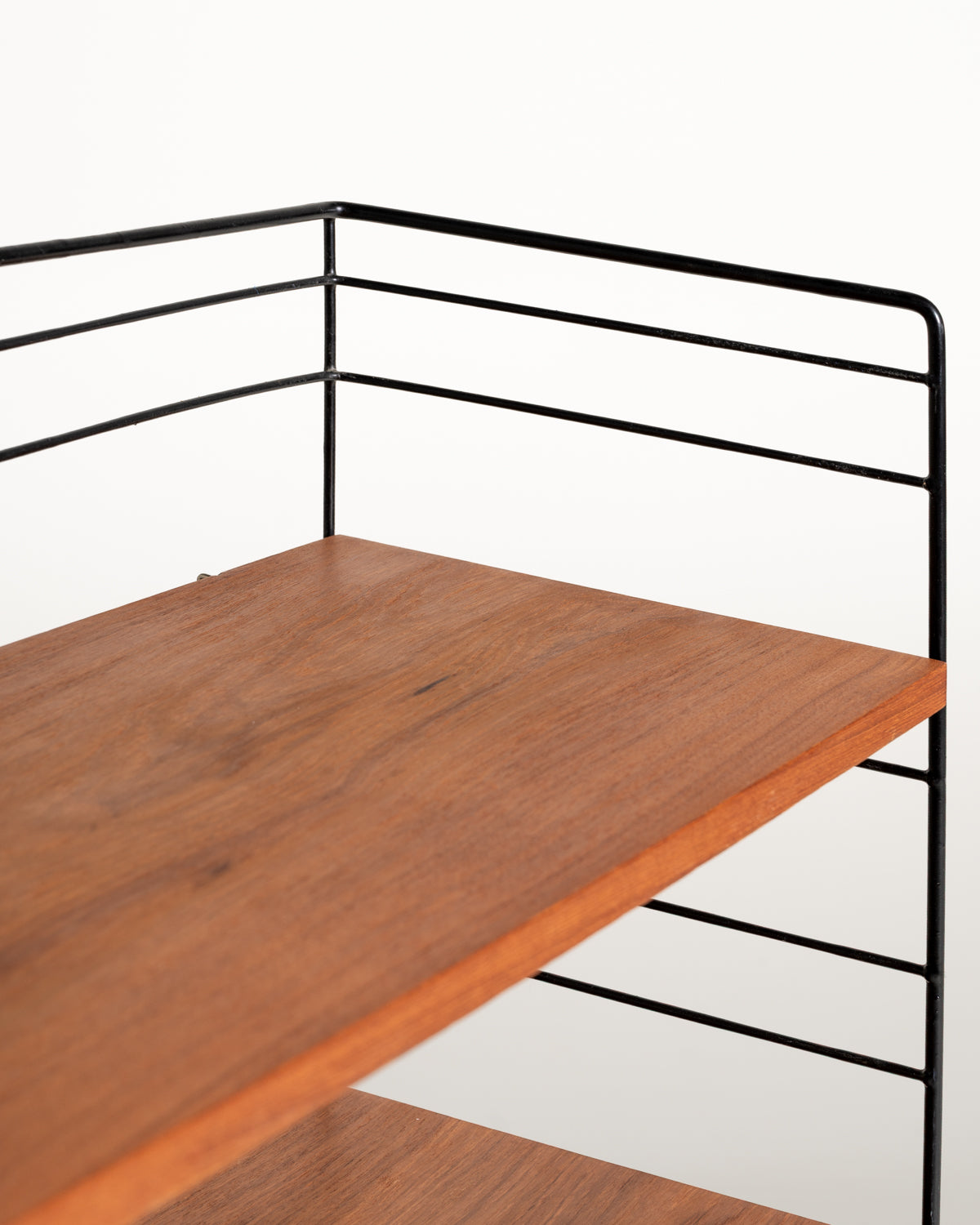 Libreria scandinava freestanding modulare in teak e metallo, anni '60