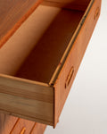 Cassettiera in teak con maniglie incassate, Scandinavia, anni '50/'60