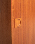 Sideboard danese in teak con tre ante, anni ’60/’70