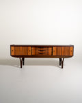 Sideboard scandinavo in palissandro e rovere, anni '60