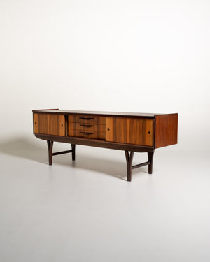 Sideboard scandinavo in palissandro e rovere, anni '60