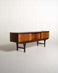 Sideboard scandinavo in palissandro e rovere, anni '60