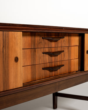 Sideboard scandinavo in palissandro e rovere, anni '60