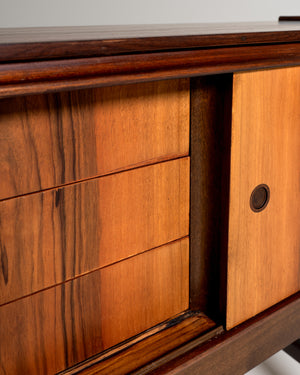 Sideboard scandinavo in palissandro e rovere, anni '60