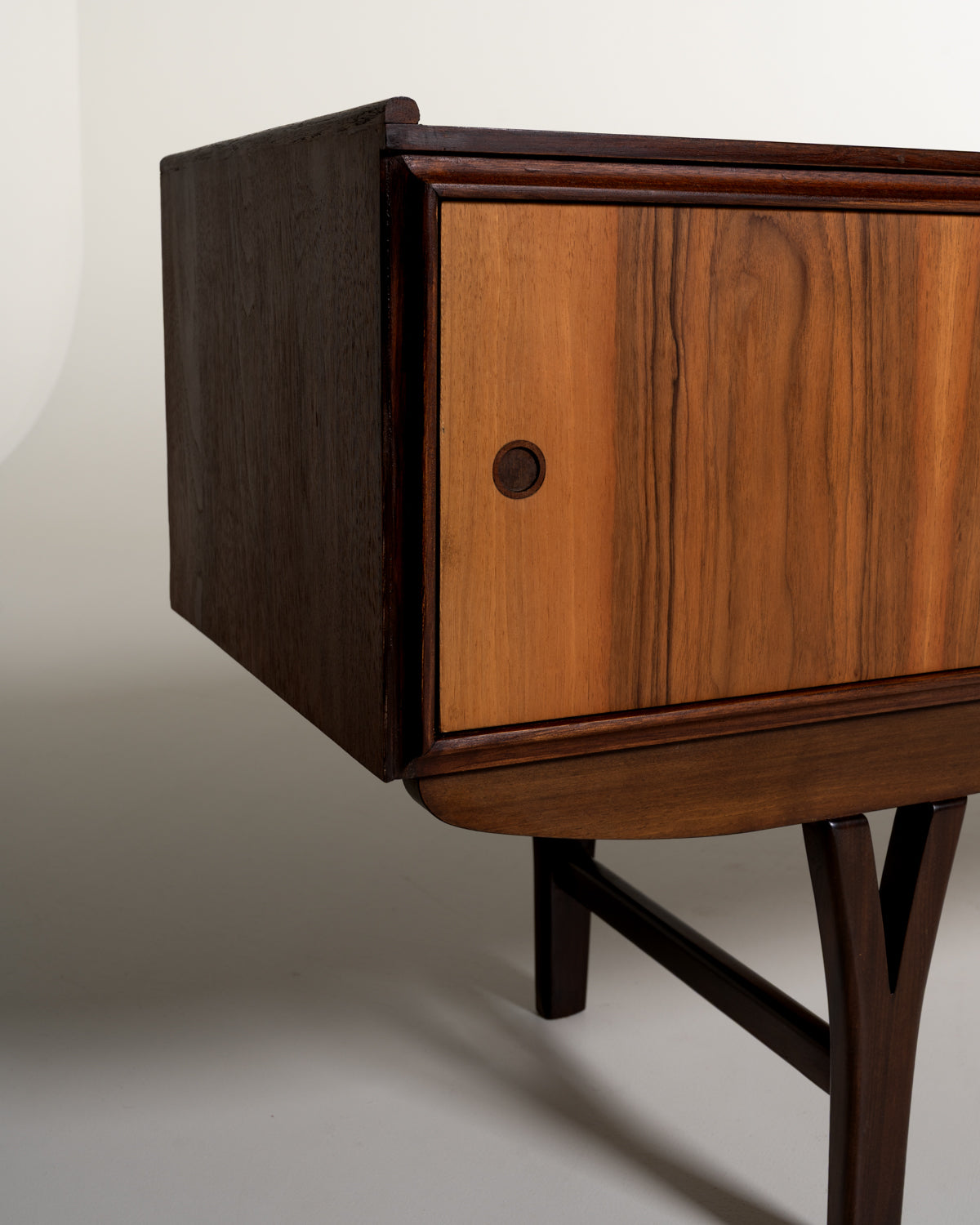 Sideboard scandinavo in palissandro e rovere, anni '60