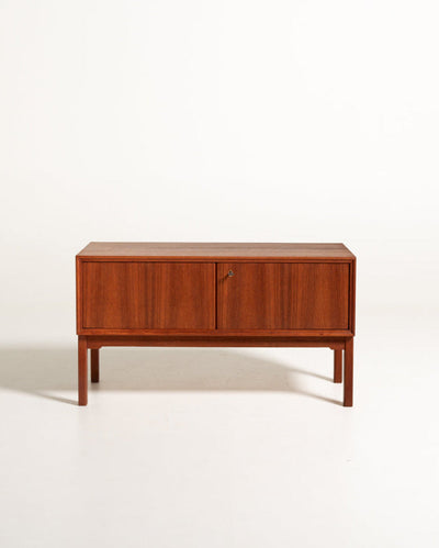 Piccolo mobile contenitore scandinavo in teak anni '60
