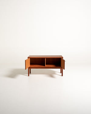 Piccolo mobile contenitore scandinavo in teak anni '60