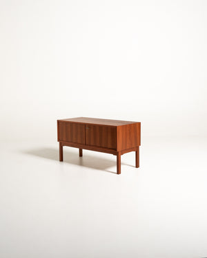 Piccolo mobile contenitore scandinavo in teak anni '60