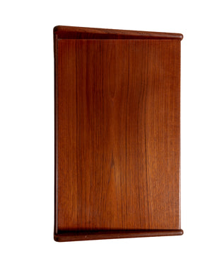 Comodino scandinavo in teak con ripiano