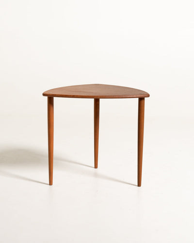 Tavolino triangolare in teak, anni '50-'60