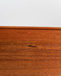 Tavolino da lettura regolabile in teak e metallo cromato, Scandinavia, anni '50/'60