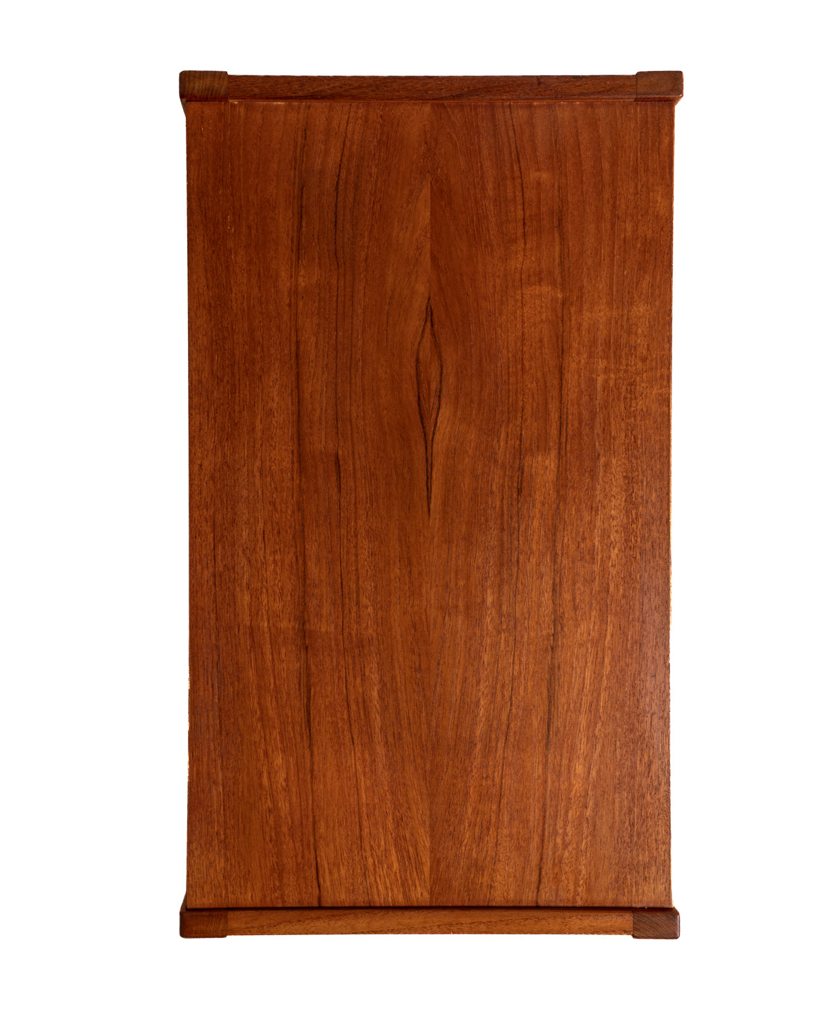 Comodino scandinavo in teak dalle linee razionaliste