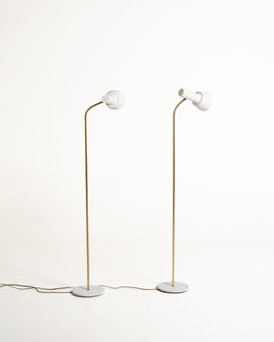 Coppia di lampade da terra modello “2008 L” di Schmidt's Lampedesign, Danimarca, anni '60