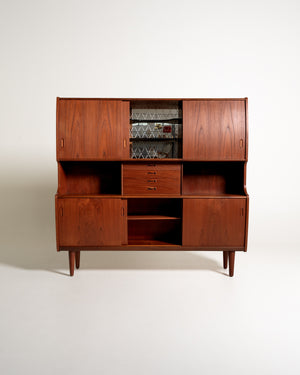 Highboard danese in teak con vano bar