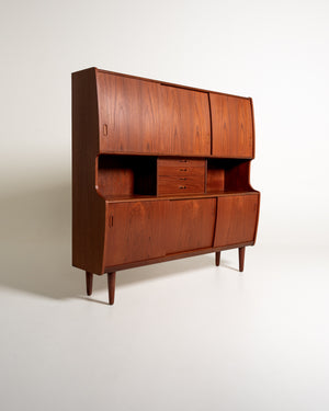 Highboard danese in teak con vano bar