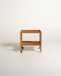 Carrello scandinavo in faggio e rovere, anni '60
