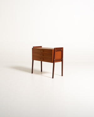 Comodino cassettiera scandinavo in teak