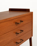 Comodino cassettiera scandinavo in teak