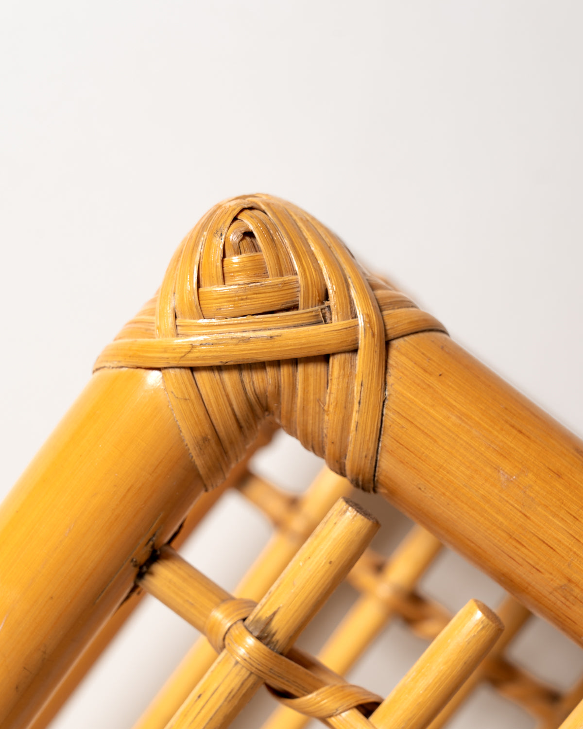 Panca scandinava in bambù e rattan, seconda metà del ’900