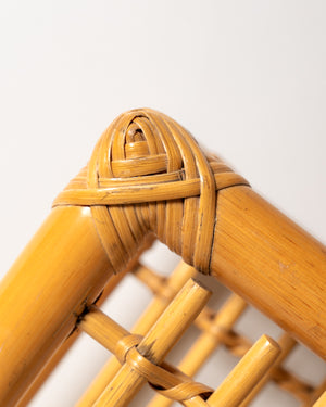 Panca scandinava in bambù e rattan, seconda metà del ’900
