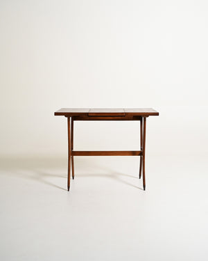 Toeletta vintage in teak con specchio integrato, anni '60