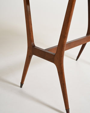 Toeletta vintage in teak con specchio integrato, anni '60