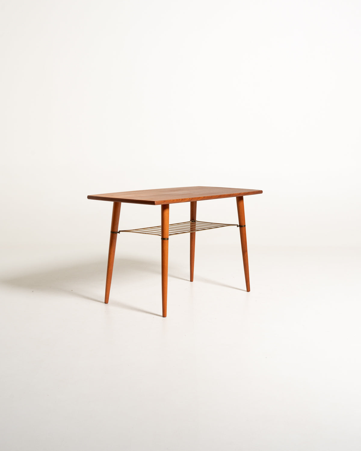 Coffee table scandinavo in teak con portariviste