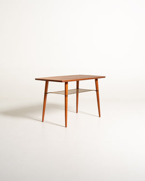 Coffee table scandinavo in teak con portariviste
