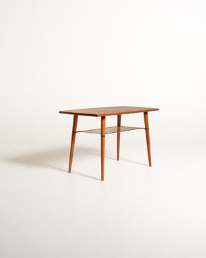 Coffee table scandinavo in teak con portariviste