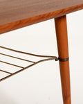 Coffee table scandinavo in teak con portariviste