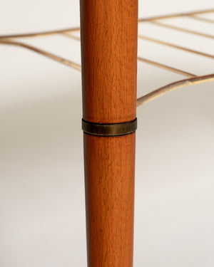 Coffee table scandinavo in teak con portariviste