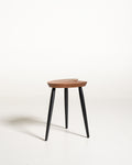 Sgabello con top a tavolozza in teak, Scandinavia, anni ’50