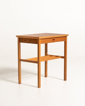 Comodino svedese in rovere e teak
